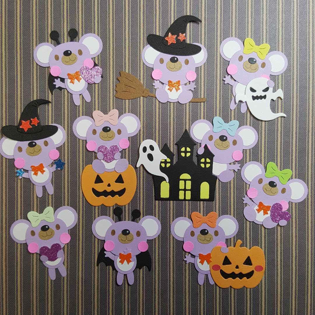 くまシリーズ。10体。ハロウィン。飾り。写真。アルバム。クラフトパンチ くまシリーズ。10体。ハロウィン。飾り。写真。アルバム